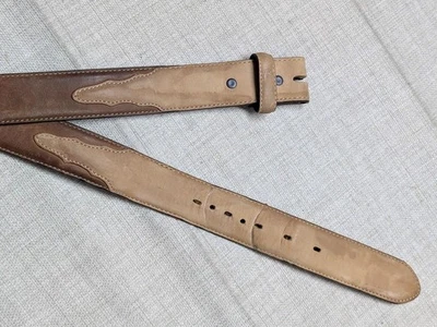 Cinturón hebilla vintage Silver Creek cuero occidental 40 marrón tostado vaquero rodeo Foto 1 de 4