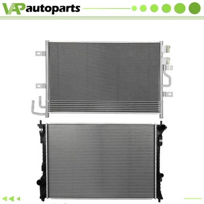 For 2015 2016-2019 Ford Flex Aluminium Radiator & Condenser Cooling Assembly Foto 1 de 4