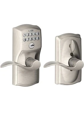 Schlage Satin Nickel Steel Electronic Keypad Entry Lock (with Scratches)1 Key - Image 1 of 4
