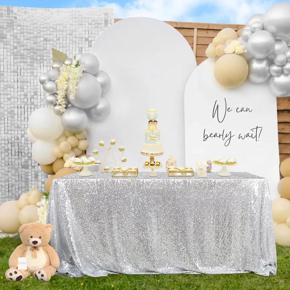 Скатерть с золотыми блестками 60X102 дюйма блестящий прямоугольный блестящий стол - Изображение 1 из 4