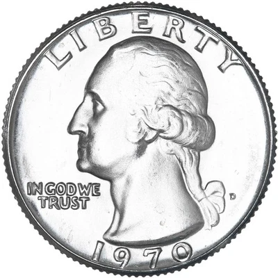 1970 D Washington Quarter BU US Coin - Image 1 of 4