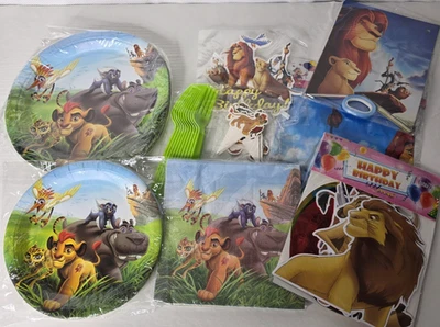 The Lion King Birthday Party Kit Plates Napkins Banner Swirls Cake Toppers More - Image 1 of 4