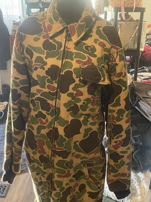 Vintage 70s Saftbak Hunting Insulated Mens Camo Coveralls X Large EUC Hunter USA - Image 1 of 4