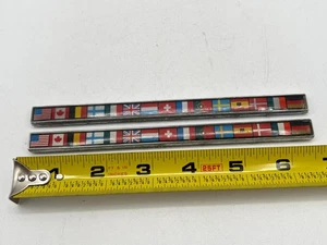 Set Of 2 Vintage Metal Oldsmobile Cutlass Front Fender Flag Emblems / Badges - Picture 1 of 6