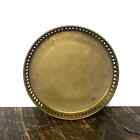 Vintage Pierced Brass Candle Holder Serving Tray Table Centerpiece Planter Base