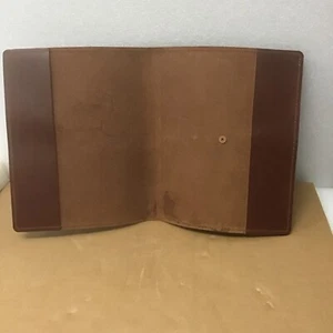 convient pour 10,5 x 8 x 1" pouces livre veste housse étui cuir véritable marron - Photo 1/5