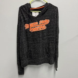 Oregon State Beavers Sweater Womens M Gray Orange Pullover Hoodie Colosseum - Picture 1 of 3