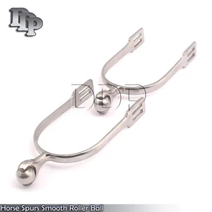 Nuovo cavallo speroni palla rullo liscia donna equitazione collo misura 20 mm BT-104 - Foto 1 di 4