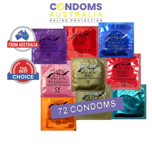 Glyde Assorted Sampler Condom Pack (72 Condoms) - Picture 1 of 6