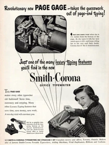 1951 Smith Corona Schreibmaschine: Revolutionäres Seitenmessgerät Vintage Druckanzeige - Bild 1 von 1