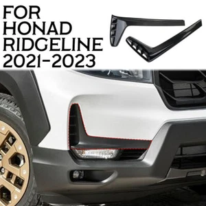 2Pc Carbon Fiber Front Fog Light Lamp Trim Cover Fit For Honda Ridgeline 2021-25 - Picture 1 of 6