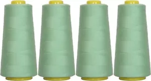 4 BIG CONES MINT SERGER SEWING THREAD 2750 YD TEX 27 40S/2-THREADART - Picture 1 of 8