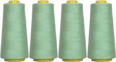 4 BIG CONES MINT SERGER SEWING THREAD 2750 YD TEX 27 40S/2-THREADART - Image 1 of 4