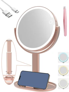 10X Magnifying Mirror with Light Double Sided Magnified Mirror with Lights Color - Picture 1 of 1
