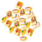 20pcs Mini Bread Charms for DIY Crafts and Jewelry