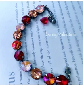 New Artisan Handmade Quartz Gemstone Bracelet Chunky Red Pink Summer - Picture 1 of 2
