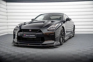 Front Ansatz V.1 für Nissan GTR R35 Facelift schwarz Spoilerlippe Schwert  - Bild 1 von 7