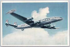 Airplane Vintage Postcard, Lockheed Super Constellation L 1049-G