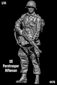 •Figura de resina 1/35 US Airborne Paracaidista Rifleman Holding M1 Modelo Kit 4476 - Imagen 1 de 5