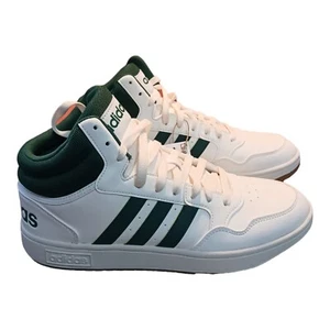Men's adidas Size 9.5 Shoes HOOPS 3.0 MID Basketball Leather White IG5570 - Picture 1 of 6