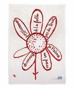 LOUISE BOURGEOIS 'Virtues théologales (Flower) Print on Linen Tea Towel NEW