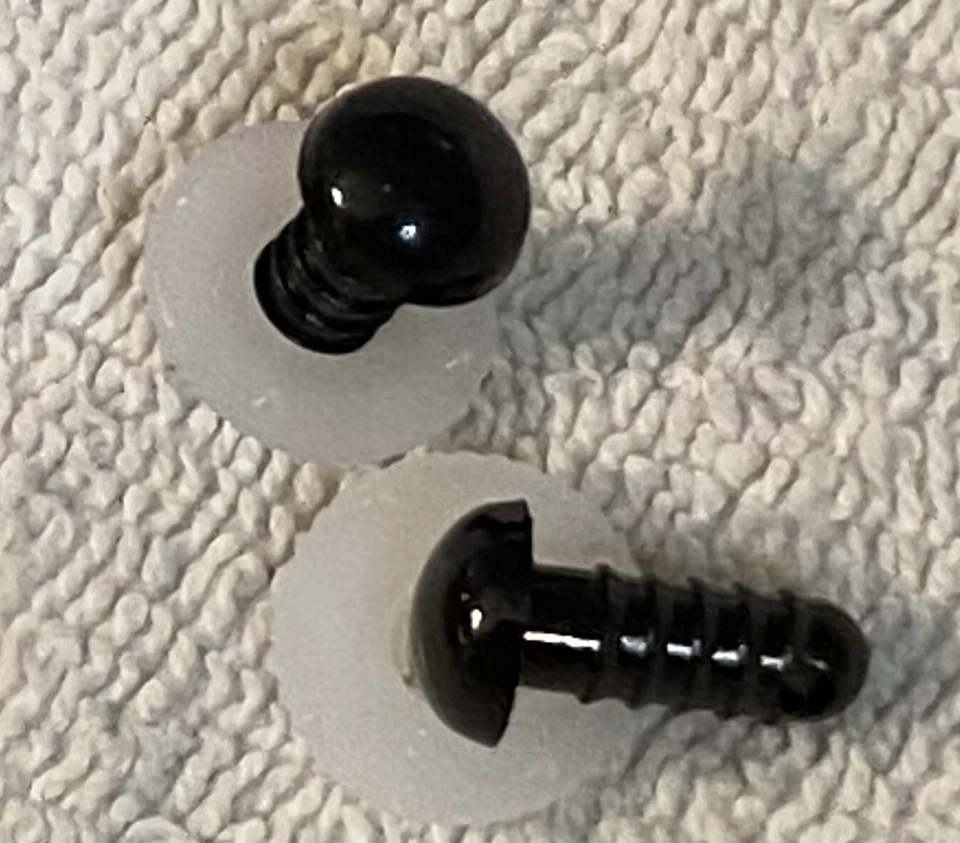 650 Pares Calcetín Mono Animal MUÑECA Artesanal Títere OJOS 650pr Arandelas 9mm NEGRO SÓLIDO Foto 1 de 2