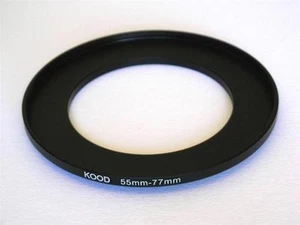 STEP UP ADAPTER 55MM-77MM STEPPING RING 55MM TO 77MM 55-77 FILTER ADAPTER - Picture 1 of 1