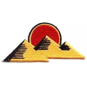 Pyramids of Giza Patch Egyptian Sunset Embroidered Iron On - Picture 1 of 2