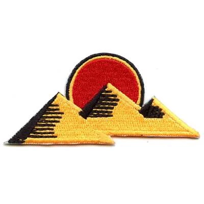 Pyramids of Giza Patch Egyptian Sunset Embroidered Iron On - Image 1 of 2