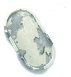 1pc Nordic Oval Geometric Marble Grey white Concrete Tray UK Free PnP Luxdecor6 - Picture 1 of 4
