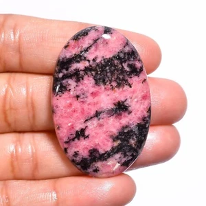 78.50 Cts Natural Rhodonite Oval Cabochon Loose Gemstone 42X28X6 mm - Picture 1 of 6