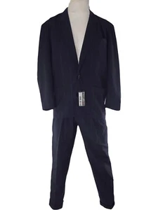Compagnia Delle Pelli Completo Uomo Taglia 46 Blu Gessato Giacca Pantalone Abito - Picture 1 of 11