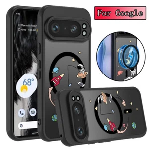 For Google Pixel 9 Pro XL 8 7 Pro 9A 8A 7A Astronauts Magnetic Phone Case Cover - Picture 1 of 18
