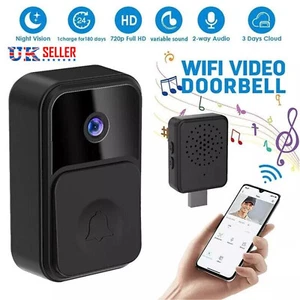 Wireless Smart Video Doorbell WiFi Security Camera Bell Phone Door Ring intercom - Picture 1 of 14