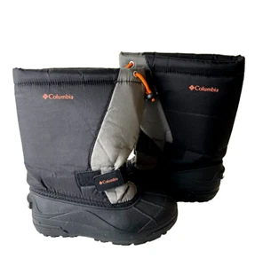 Columbia Waterproof Snow Boots Youth 4 Powderbug Plus Black Mid Calf YY1145-012 - Picture 1 of 6