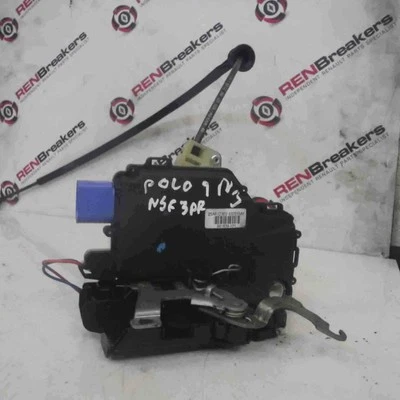 Mecanismo de bloqueo de puerta delantera 3 puertas Volkswagen Polo 9N3 2006-2008 pasajero NSF Foto 1 de 2