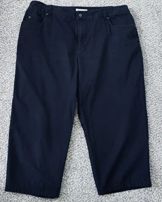 Pantalones cortos para mujer Kate Hill negros 100 % cotte ~ 18 W Foto 1 de 4