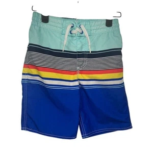 Old Navy Boys Multicolor Striped Swim Trunks Size M 8 Quick-Dry Lined - Picture 1 of 9