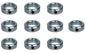 Jeremywell 2" Diámetro Zinc Sólido Juego Tornillo Eje Collar OD 3" Ancho 7/8" (10 Piezas) - Imagen 1 de 8