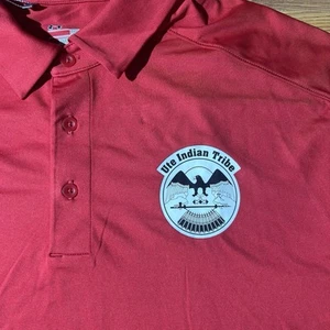 Utah Utes Indian Tribe Large New With Tags Under Armour Polo Golf Shirt Red - Picture 1 of 8