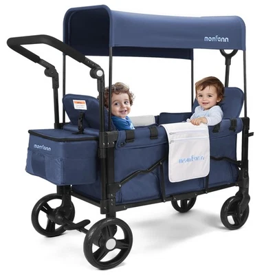 Large Baby Stroller Wagon for 2 Kids with UV-Resistant Canopy Foldable Stroller - Image 1 of 4