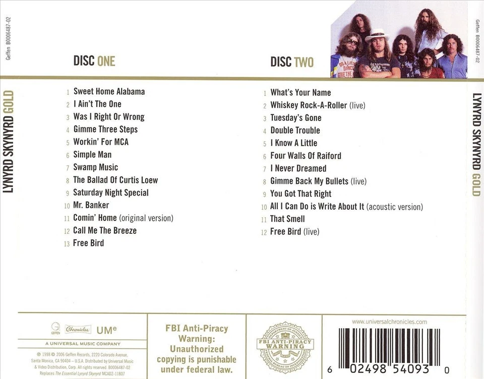 LYNYRD SKYNYRD - GOLD NEW CD Foto 1 de 1