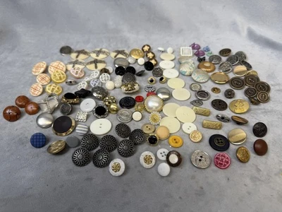 Vintage Mixed Button Lot Assorted Decorative Craft Sewing Collection Variety - Image 1 of 4