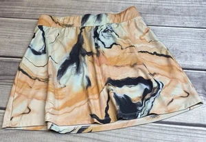 Forever 21 Juniors Large Orange Marble Skirt Nylon Spandex Blend - Picture 1 of 7