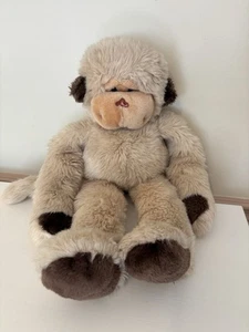 Peluche de peluche vintage 1985 Gund 21” mono muggins beige marrón - Imagen 1 de 14