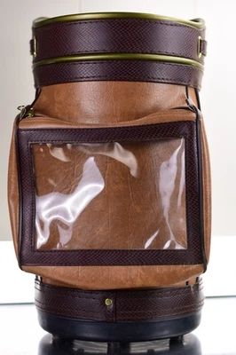 Bolsa de golf vintage años 70 de cuero marrón Foto 1 de 4