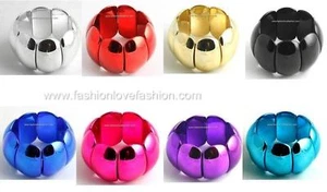 POLYCAST STRAND STRETCH BRACELET WRISTBAND 11 COLORS - Picture 1 of 13