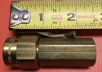 1/4" Female x Male 1/4 Brass Ball Valve 500 PSI Fuel Gas Oil Marine 4674-1/4 F - Image 1 of 4