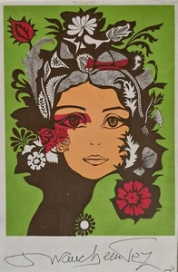 Juan Carlos Benítez - Serigrafía firmada - Mujer con flores - Picture 1 of 2