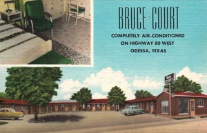 Vintage Postcard: Bruce Court Motel - Odessa, Texas - Picture 1 of 2